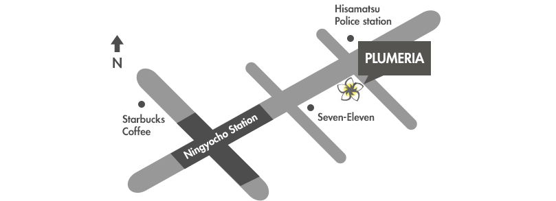 plumeria 東京店の地図